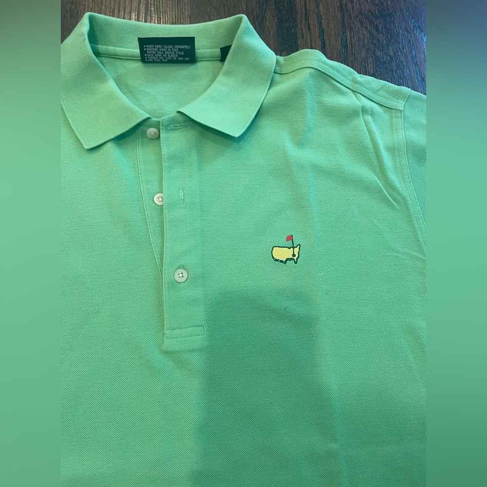 Good Condition Green Masters Collared Shirt